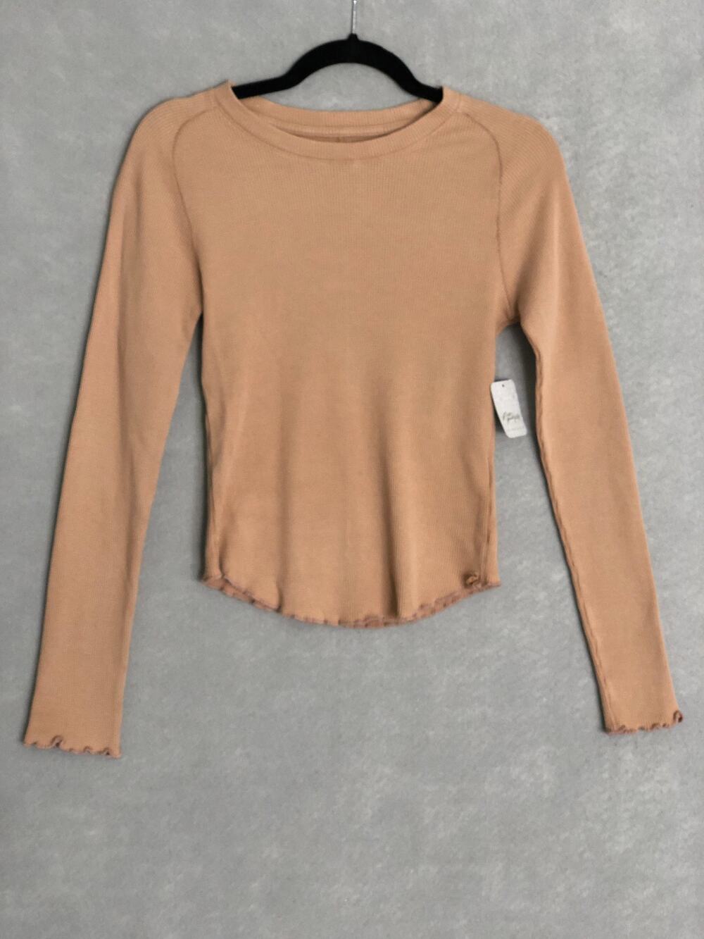 We The Free Easy Does It Thermal Top in Cuban Sand Women's XS  NEW